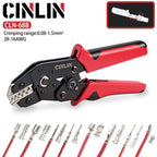 CLN-68B 0.08-1.5mm² Open Barrel Terminals Pliers Crimping Tool (28-16AWG) for JST, DuPont, Molex, PH2.0 XH2.54 3.96 4.2mm Pitch
