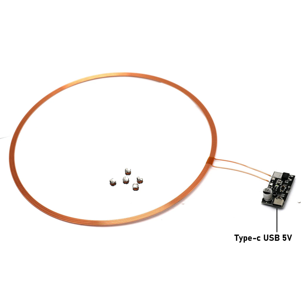 DC 5V 24V 200mm Wireless Power Supply Transmitter Coil  Induction Receiver LED Light  Lamp Toys Robots  Model