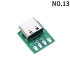 1Pcs USB 3.1 Vertical Straight Plug Double Side Positive Negative Plug Type-C Male/Female Test Board PCB Connector With Pin