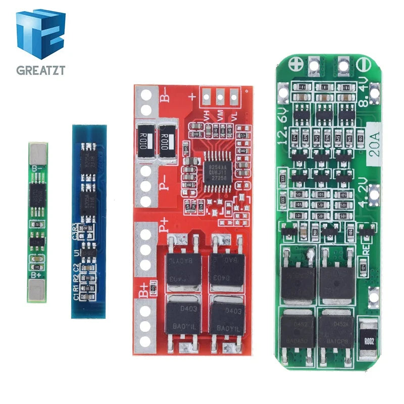 GREATZT 1S 2S 3S 4S 3A 20A 30A Li-ion Lithium Battery 18650 Charger PCB BMS Protection Board For Drill Motor Lipo Cell Module