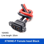 30A XT90NE Lithium Battery Charging Connector Wire Fixed Female Head Welded Type Gold-plating XT90 Terminal Male New Energy Plug