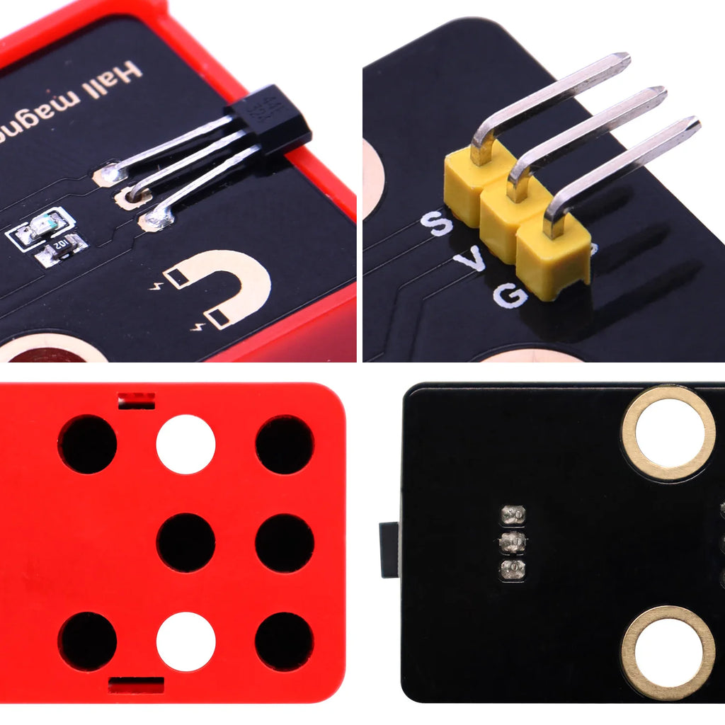 Hall Magnetic Sensor Module Hall Effect Detect Magnetic Field for Arduino DIY Projects Compatible with Lego Blocks