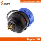 WEiPU SP13 Plastic M13 Waterproof Circular Power Plug Socket Wire Joint Connector 2 3 4 5 7 9Pin for Solar Audio Visual System
