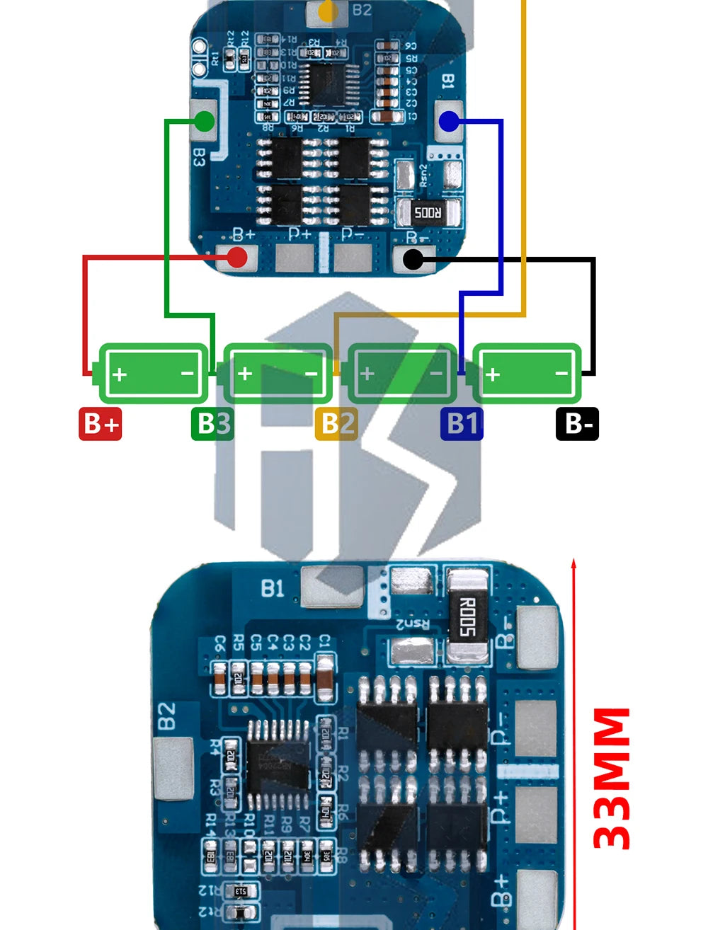 LiFePO4 BMS 4S 3.2V 12.8V 10A Battery Protection Board for 18650 Cells 3.6V 14.4V Charger Module/Overcharge/Discharge Protection