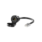 LR22 RJ45 Signal Connector 8P8C Ethernet IP65 Waterproof Retardant Terminal Network LAN CableAdapter Socket with Cap Cover