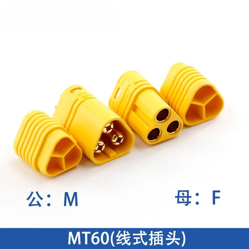 Amass XT30 XT60 XT90M/F Connector High Current Male/Female Lithium Battery Charging Gold Plated Plug
