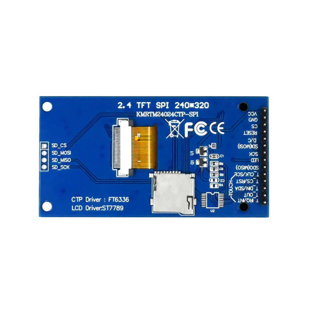 New 2.4 inch capacitive touch screen module IPS HD SPI serial LCD capacitive screen ST7789 driver