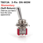 Salecom SH T80-T Z1 Large Long Handle Mini Toggle Switch 12mm Panel Mount 5A/125VAC