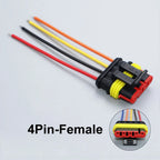 YanXi AMP 1/2/3/4/5/6 Pin Way Waterproof Electrical Auto Connector Male Female Plug with Wire Cable Harness For Car Motorcycle