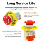 LAY7-11ZS Mushroom Head Emergency Stop Self-locking Button Switch Control Aperture Emergency Stop BButton LAY37