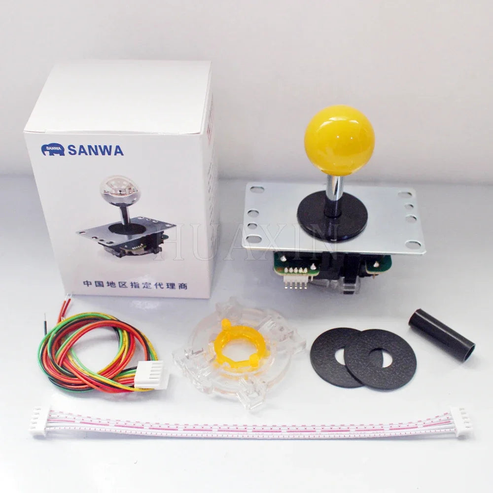 Original Japan Sanwa Joystick JLF TP 8YT Fighting Rocker With Topball 5pin Wire Jamma Arcade Vending Game PC PS3 XBOX Kit DIY