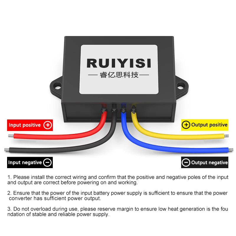 RUIYISI DC-DC Isolated Power Converter 24V 36V 48V 60V 72V 80V 90V 120V 130V 12V to 12V Step-Down Module Transformer