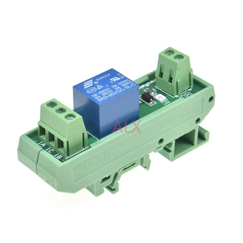 1 Channels relay module DIN Rail Mount SRD-05VDC-SL-C SRD-12VDC-SL-C SRD-24VDC-SL-C 10A 5V 12V 24V DC PNP NPN compatible 1NO 1NC