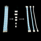 XH 2.54mm Connector Kit with 15cm Blue&White Double-End Flat Cable - 2P/3P/4P/5P/6P/7P/8P/9P/10P/12Pin JST XH Compatible