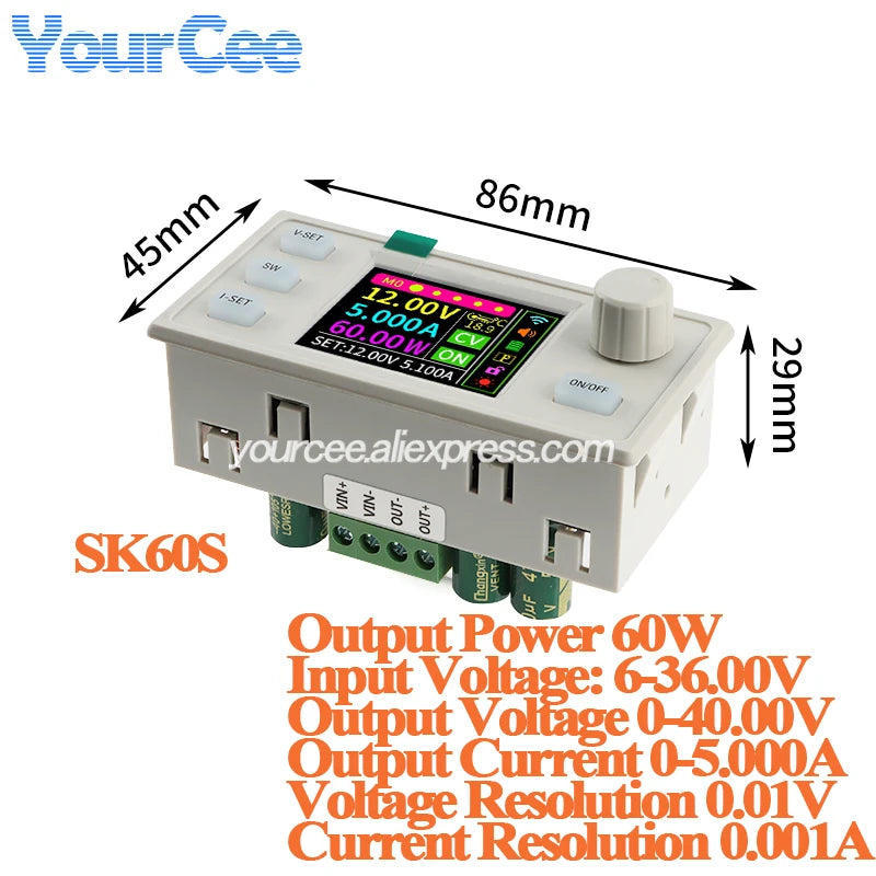 SK150 SK120 SK60 SK150S Buck Boost Converter 150W 120W 60W CNC CC CV MPPT Power DC Adjustable Regulated Solar Charging Module