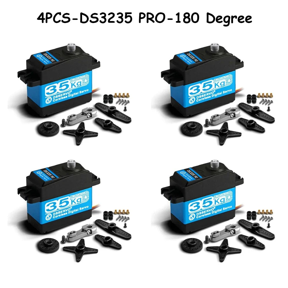 Dsservo 35kg DS3235 Pro Digital Servo Steel Gear Coreless Motor Waterproof 180/270 Degree for 1:8 1:10 1:12 RC Car Robot Crawler