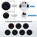 6 Gauge Set 85mm GPS Speedometer Tachometer 52mm Water Temp Fuel Voltmeter Oil Pressure Meter With 1/8 NPT Sensor For Boat Car