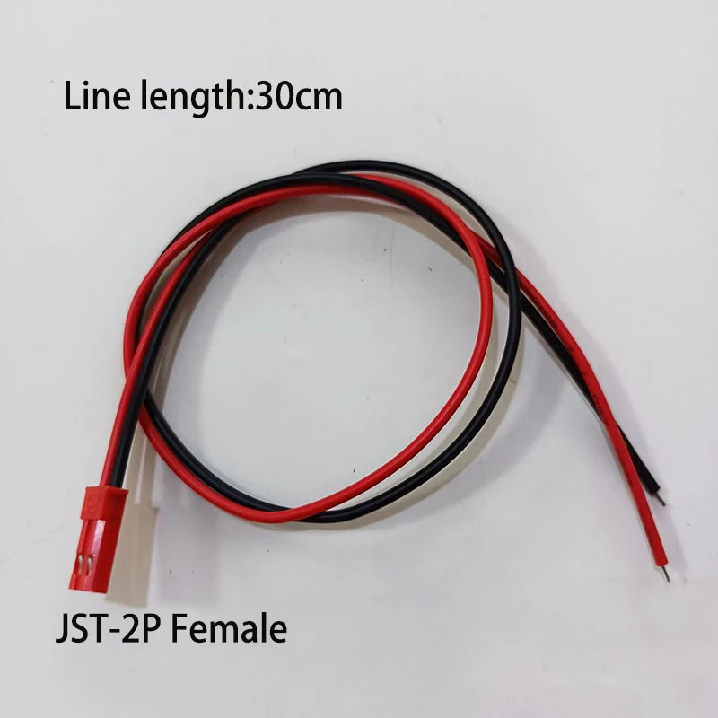 5/10 pcs 20 AWG JST Plug Connector 2-Pin Male Plug Connector Cable Suitable for LED Light Strip Remote Control Toy Battery