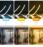 FCOB SPI DIM IC LED Light Strip Addressable 360LEDs 10mm 24V 60W High Density Flexible FOB COB Led Lights RA90 3000K 4000K 6000K