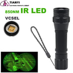 IR 850nm&940nm Latest Infrared Chip LED Zoom Night Vision Infrared Fill Light Tactical Hunting Zoom Flashlight IR Lighting Light