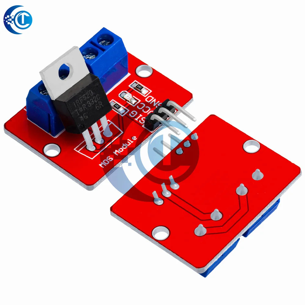‌IRF520 MOSFET Driver Module (1PCS/5PCS) – 0-24V Logic-Level Gate Driver for Arduino/Raspberry Pi/ARM