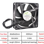 ANCHAOPU EC Brushless Axial Cooling Fan 40-140mm AC 110V-240V for Cabinet, Industrial, Server High Speed Ventilation