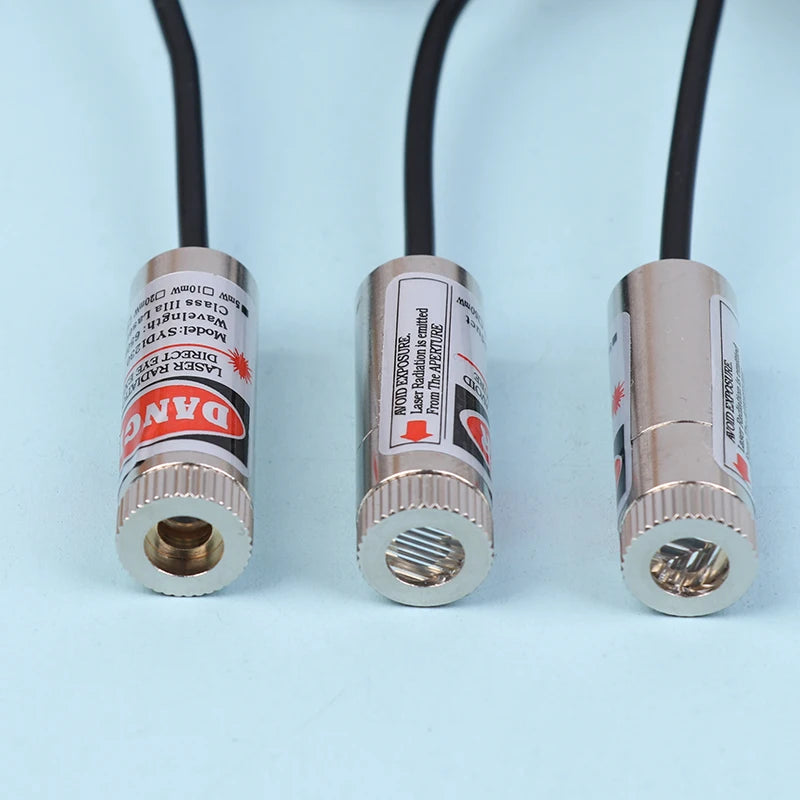 12mm 5mw Adjustable Focus Red Diode Industrial Laser Module Positioning Copper Head With USB Line 650nm Dot Line Cross