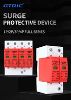 GTRIC House Lightning Surge Protector AC SPD 1P 2P 3P 4P 40KA 60KA 220V 385V AC Protective Low-voltage Arrester Device