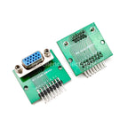 1/2/5pcs Vertical VGA D-sub DR15 Test Board with Screws, DIP 2.54mm Pitch Pin Header PCB Adapter Module, Male/Female Socket