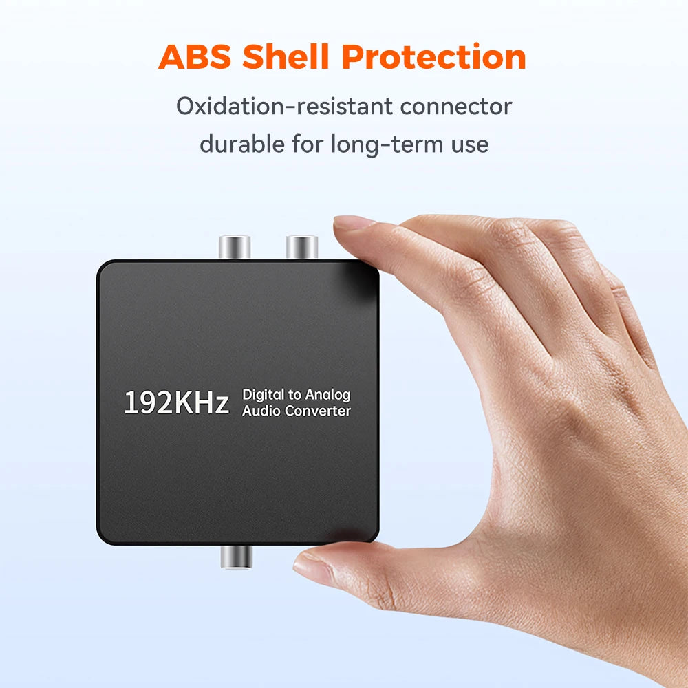 Analog to Digital Audio converter ADC 3.5mm Aux+L/R RCA to Toslink/coaxial Digital Audio converter Stereo Audio to Digital Audio