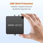 Analog to Digital Audio converter ADC 3.5mm Aux+L/R RCA to Toslink/coaxial Digital Audio converter Stereo Audio to Digital Audio
