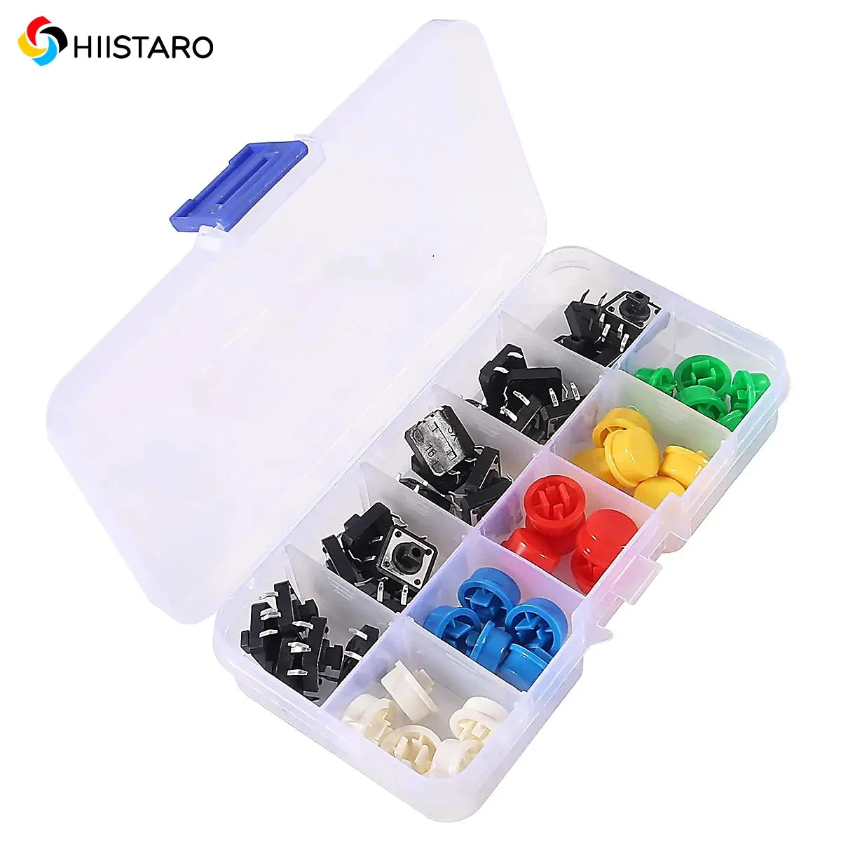 25pcs 12x12x7.3mm Momentary Tact Tactile Push Button Switch Touch Switch Micro Switch 4 Pins SMD PCB with Cap for Arduino