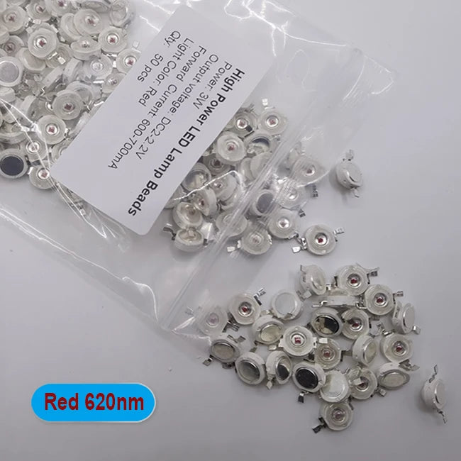 10-100pcs 1W 3W High Power LED Light-Emitting Diode LEDs Chip SMD Warm White Red Green Blue Yellow SpotLight Downlight Lamp Bulb