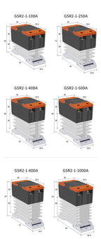 GEYA GSR2-1 SSR 10A 25A 40A 60A 80A 100A 120A Din Rail Mounted Solid State Relay SSR Single Phase With Heat Sink DD AA DA SSR