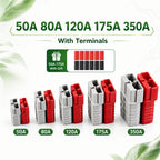 50A 80A 120A 175A 350A 600V High Current Power Double Pole Quick Connect Disconnect Battery Charging Connector Plug