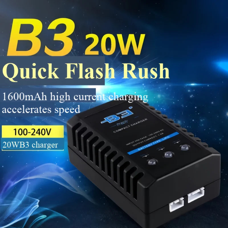 B3 20W Charger Balanced Charger Drone Battery 2s3s Lithium Battery 7.4V11.1V Car Boat Drone Model