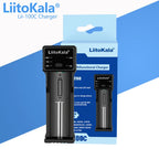 LiitoKala Lii-100C Lii-100 B Battery Charger For 18650 18350 26650 16340 RCR123 14500 3.7V 1.2V Ni-MH Ni-Cd 2A USB Smart Charger