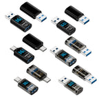 Digital LED Display USB 3.2 Adapter 36-60W 10Gbps Laptop Type-C Converter Data Transmission Smart Chip Power Meter Tester