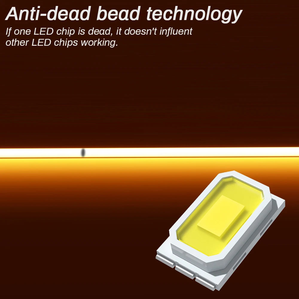 3mm 5mm COB LED Strip 12V 24V Dimmable 3000K 4000K 6000K High Density Flexible LED Light For Home Decor RA90 LED Strip Lights