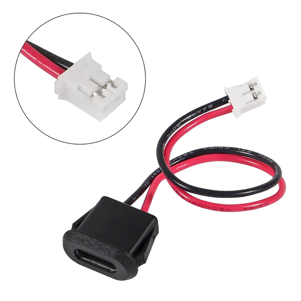 10pcs Type-C Female Chassis Connector USB C Female Chassis 2P Direct Crimp Jack Female Charging Port Waterproof Extension Power