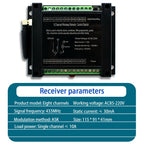 6/8CH Wireless Remote Control Switch AC 220V 100V-265V 10A Relay 6/8 Channels 433MHz Industrial Controller Receiver Transmitter
