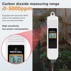 CO2 Monitor Controller LCD Digital Carbon Dioxide Controller CO2 Concentration Tester NDIR Sensor CO2 Detector for Greenhouse