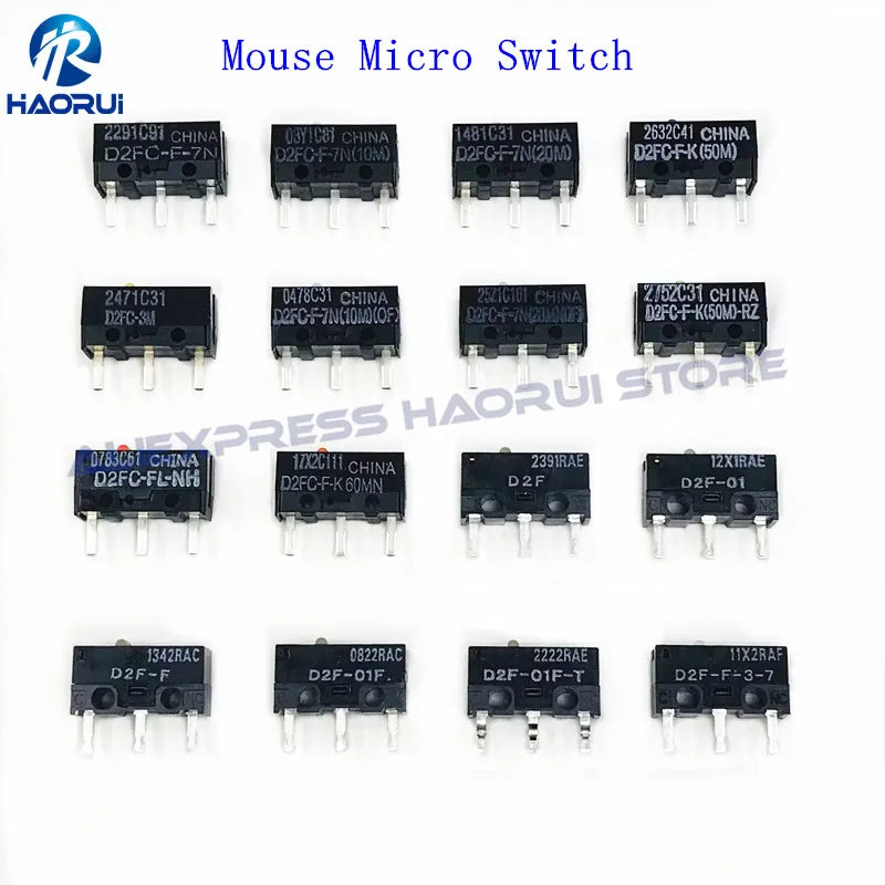 Free Shipping 10Pcs Micro Switch D2FC-F-7N 10M 20M OF D2FC-F-K 50M 60MN D2F D2F-F D2F-01 D2F-L D2F-01F D2F-F-3-7 button switches