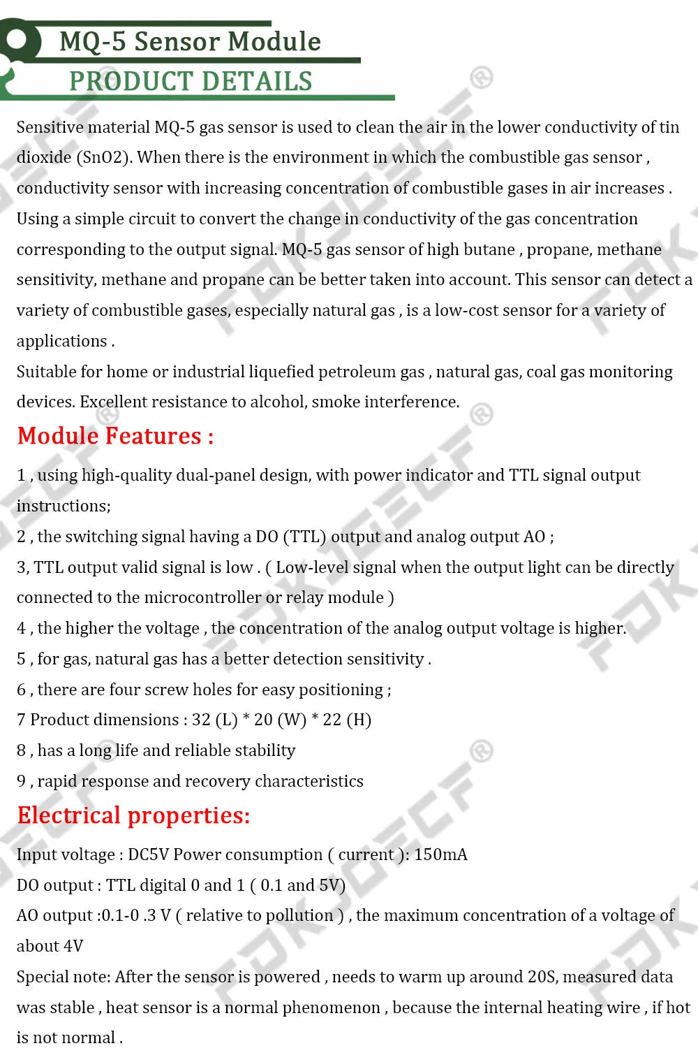 MQ-2 MQ-3 MQ-4 MQ-5 MQ-6 MQ-7 MQ-8 MQ-9 MQ-135 Detection Smoke methane liquefied Gas Sensor Module for Arduino Starter DIY Kit