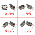 1Box USB Type C Female Charging Port 2/6/16 Pin Connector Type-C Socket SMD PCB Soldering DIY Repair USB-C Type C Jack Adapter