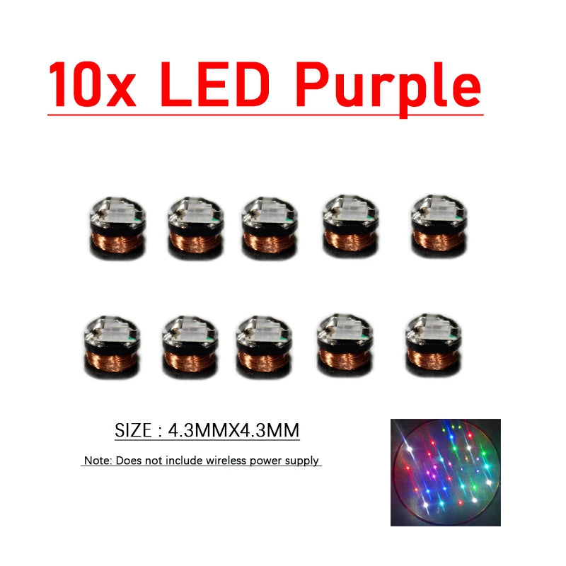 Type-c USB Wireless Power Supply Transmitter Coil Induction Wireless Charging + Led Lamp Receiver Diy Toys Ship Car LEGO Model