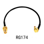 WiFI Antenna Extension SMA  Female Nut Jack To MMCX Male Plug Right Angle Pigtail Cable Adapter RG174 RG178 RG316