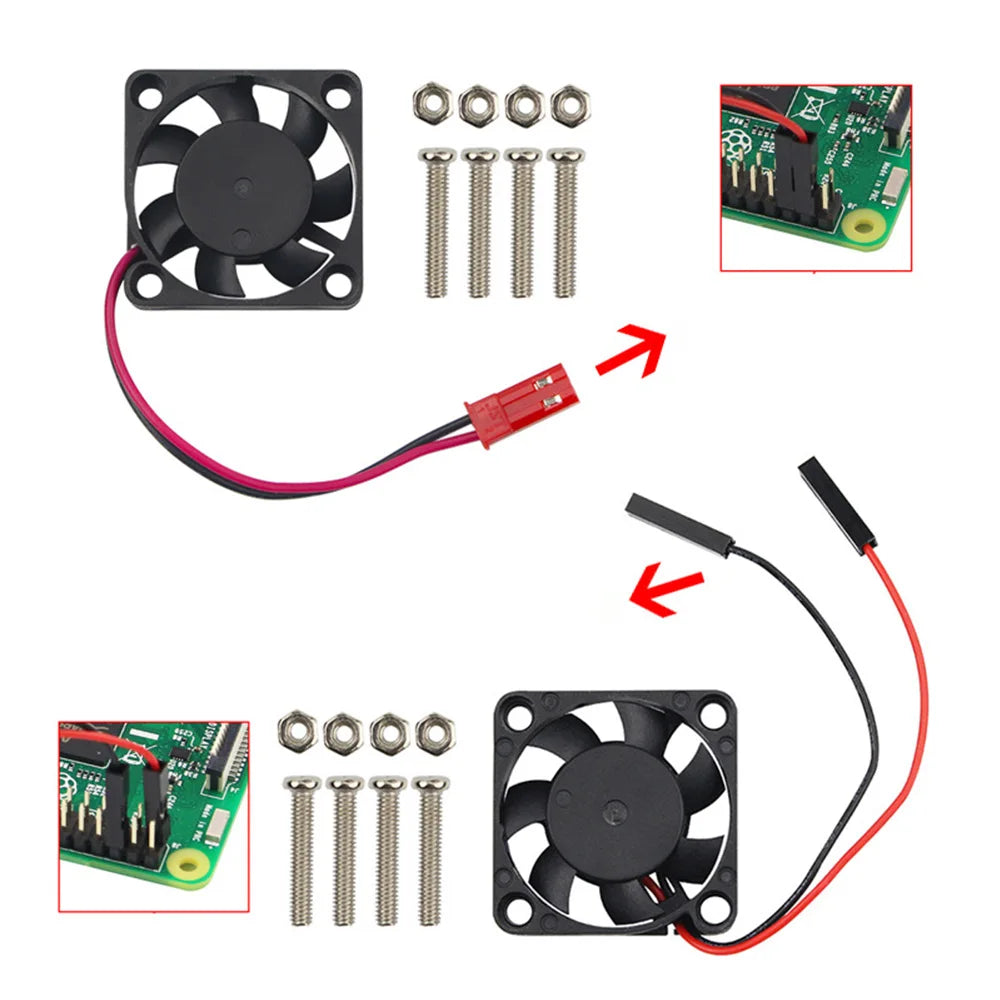 CPU Cooling Fan For Raspberry Pi 4B/3B+/3B/2B/B+DC 5V/3.3V Brushless CPU Fan Cooler with Screws Adjustable Dropshipping