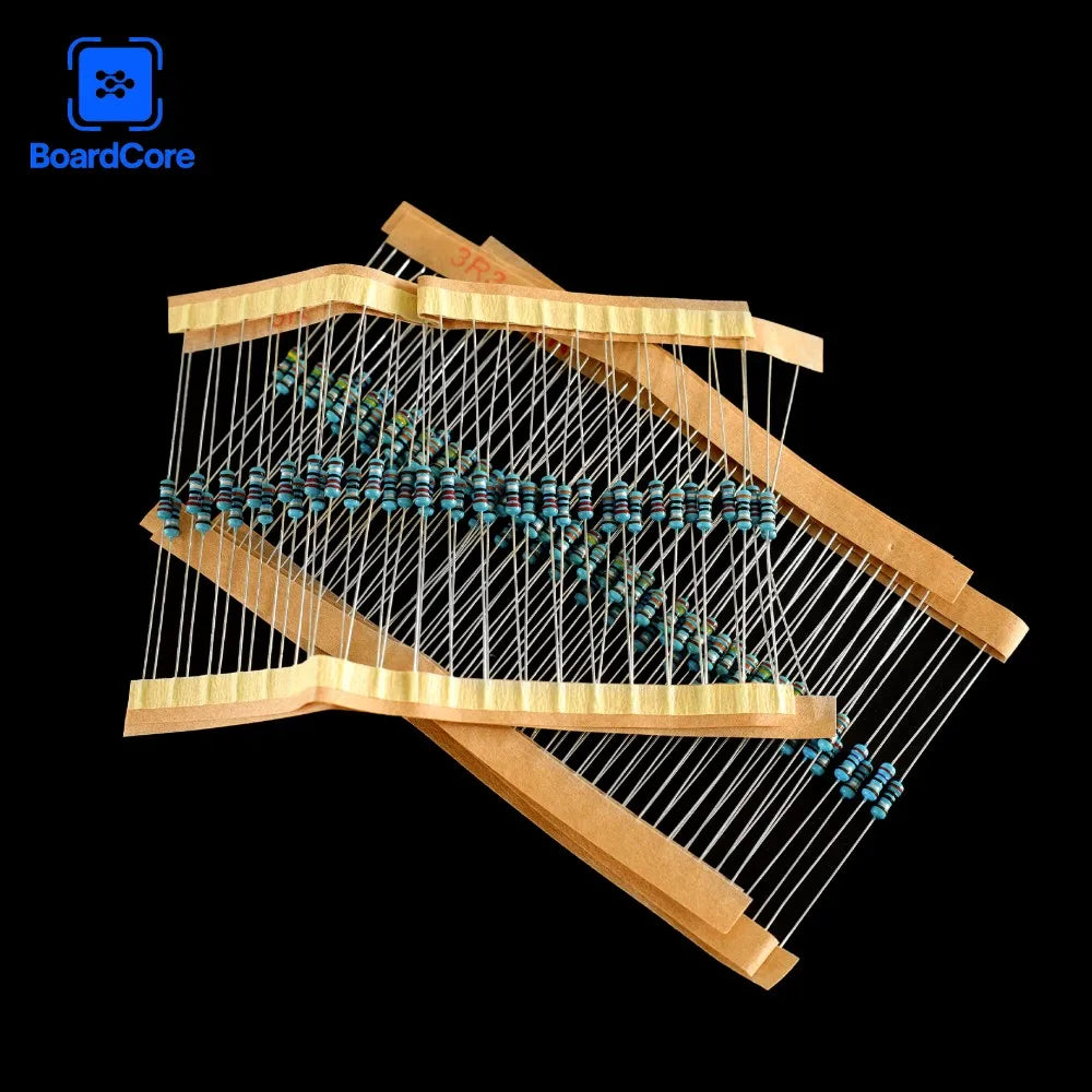 120PCS Metal Film Resistor 1/4W 1% Ohm Resistance Kit 2ohm 2.2ohm 2.4ohm 2.7ohm 3ohm 3.3ohm Car Airbag Repair Resistor Set