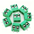 50PCS PCB Terminal Block Connector Pitch 5.0mm KF301 Straight Pin 2P 3P Screw PCB Terminal Blocks Connector Assortment Kit